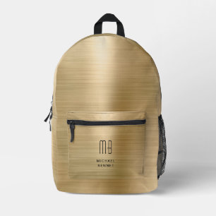 Moderne Monogram Goud Bedrukte Rugzak