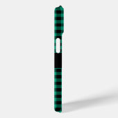 Moderne Monogram Groen Plaid Patroon Case-Mate iPhone Case (Achterkant / Rechts)