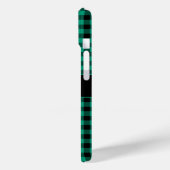 Moderne Monogram Groen Plaid Patroon Case-Mate iPhone Case (Achterkant / Links)