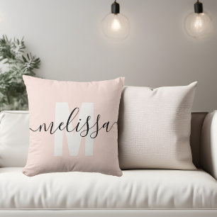 Moderne monogram handschrift Calligrafie-naam Kussen
