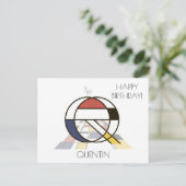 Moderne monogram in kunstzinnige stijl. Letter Q Briefkaart (Staand voorkant)