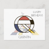 Moderne monogram in kunstzinnige stijl. Letter Q Briefkaart (Voorkant)