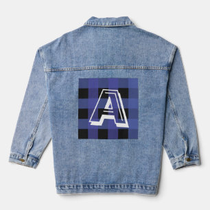 Moderne Monogram Initiaal Custom Denim Jas Jacket