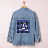 Moderne Monogram Initiaal Custom Denim Jas Jacket (Hangar)