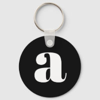 Moderne Monogram Initiaal Eenvoudig Zwart Wit