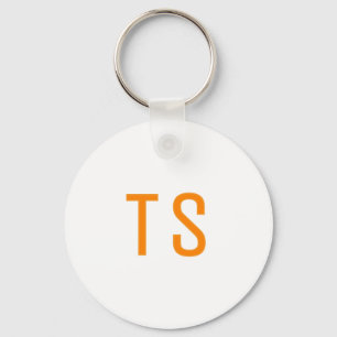 Moderne Monogram Initiaal Letter Eenvoudige Sjablo Sleutelhanger