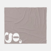Moderne Monogram Initiaal Letter Rustieke Taupe Fleece Deken (Voorkant (Horizontaal))