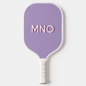 Moderne Monogram Initiaal met Slagschaduw Pastel L Pickleball Paddle (Voorkant)