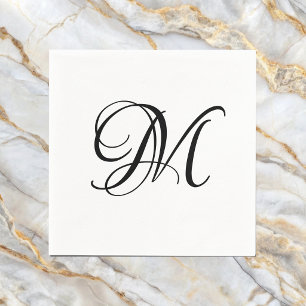 Moderne Monogram Initiaal Servet