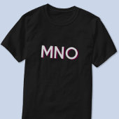 Moderne monogram Initialen Drop Shadow T-shirt