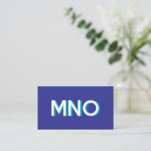 Moderne monogram Initialen Drop Shadow Visitekaartje (Staand voorkant)