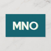 Moderne monogram Initialen Drop Shadow Visitekaartje (Voorkant)