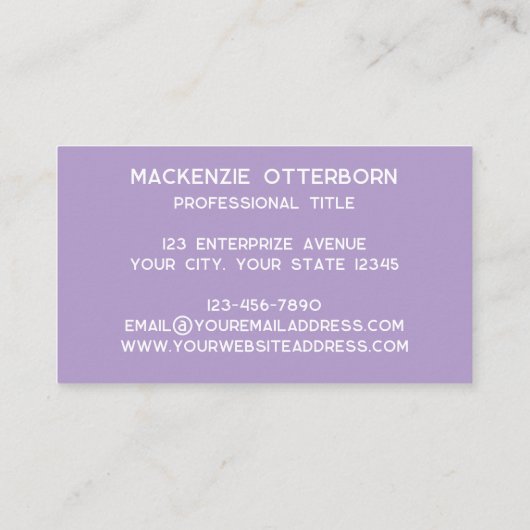 Moderne monogram Initialen Drop Shadow Visitekaartje (Achterkant)