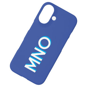 Moderne monogram Initialen gepersonaliseerd iPhone 16 Hoesje