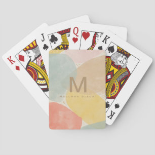 Moderne Monogram Kleurrijke Abstracte  Pokerkaarten