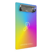 Moderne monogram kleurrijke metalen Sjabloon Mini Klembord (Schuin)