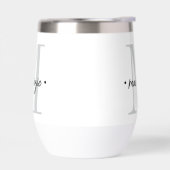 Moderne Monogram Minimaal Zwart Wit (Links)