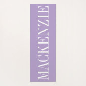 Moderne Monogram Minimal Lavendel Wit Yogamat (Achterkant)
