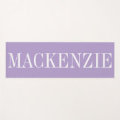 Moderne Monogram Minimal Lavendel Wit Yogamat (Voorkant (horizontaal))