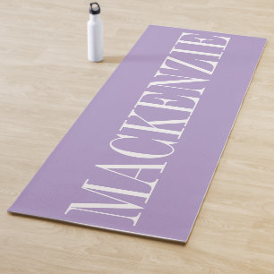 Moderne Monogram Minimal Lavendel Wit Yogamat