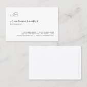 Moderne Monogram Minimalistische professionele vla Visitekaartje (Voorkant / Achterkant)