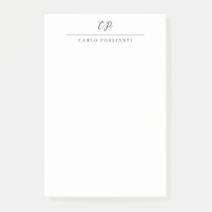 Moderne Monogram Monogram-Lettering Eenvoudige Naa Post-it® Notes