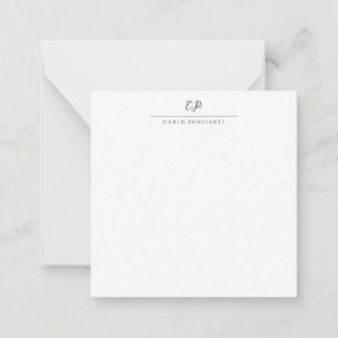 Moderne Monogram Monogramkalligrafie Eenvoudige Na Notitiekaartje