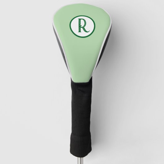 Moderne monogram naam golfheadcover (Voorkant)