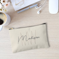 Moderne Monogram Naam Schrift Crème
