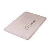 Moderne Monogram Naam Script Roze Badmat (Gekanteld)