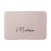Moderne Monogram Naam Script Roze Badmat (Voorkant)