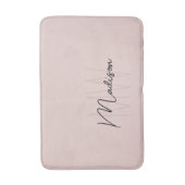 Moderne Monogram Naam Script Roze Badmat (Voorkant Verticaal)
