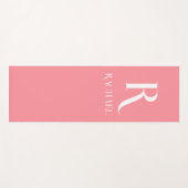 Moderne Monogram Naam Stijlvol Roze Yogamat (Voorkant (horizontaal))