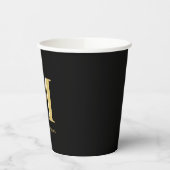 Moderne monogram naam vetgedrukt typografie goud z papieren bekers (Links)