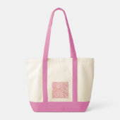 Moderne monogram naam Waterverf Roze gele vlekken Tote Bag (Achterkant)