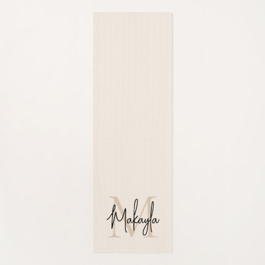 Moderne Monogram Naam Yogamat (Voorkant)