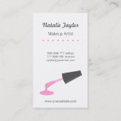 Moderne monogram Nail Poolse artiest Makeup Visitekaartje (Achterkant)
