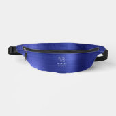 Moderne Monogram Navy Blauwe Heuptasje (Voorkant)