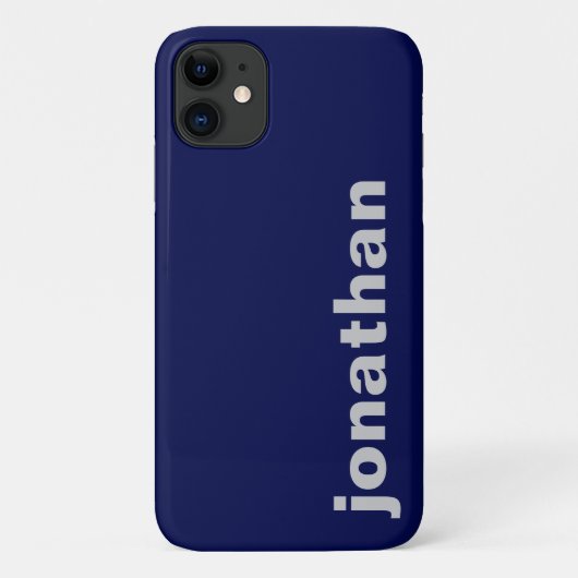 Moderne Monogram Navyblauw Case-Mate iPhone Case (Achterkant)