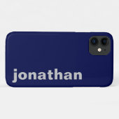 Moderne Monogram Navyblauw Case-Mate iPhone Case (Achterkant (horizontaal))
