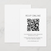 Moderne Monogram Online RSVP-kaart Informatiekaartje (Voorkant / Achterkant)