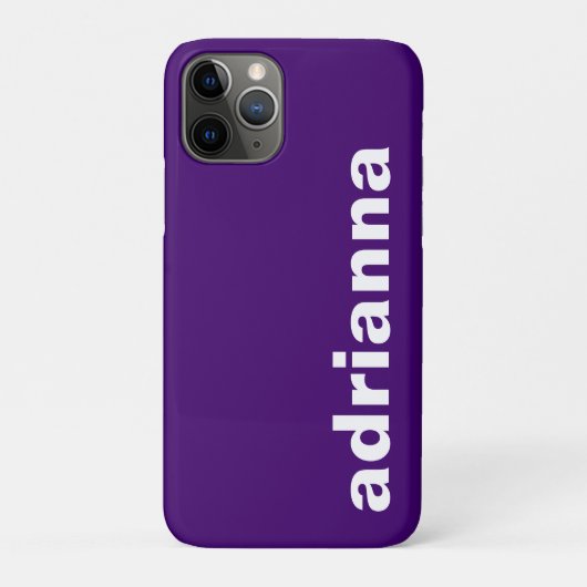 Moderne Monogram Paars Case-Mate iPhone Case (Achterkant)