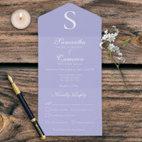 Moderne monogram Periwinkle Dinner