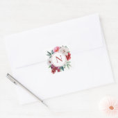 Moderne monogram-personalisatie vierkante sticker (Envelop)