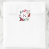 Moderne Monogram Personalized Vierkante Sticker (Tas)