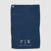Moderne Monogram Premium Golfhanddoek (Voorkant)