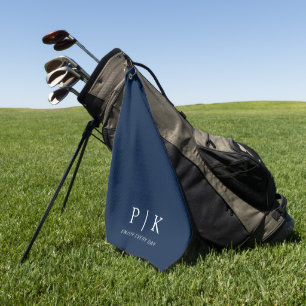 Moderne Monogram Premium Golfhanddoek