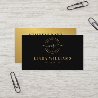 Moderne Monogram Professional Luxe Logo Visitekaartje