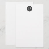 Moderne Monogram Professioneel Eenvoudige Initiale Briefpapier (Voorkant / Achterkant)