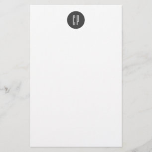 Moderne Monogram Professioneel Eenvoudige Initiale Briefpapier